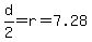 d%2F2=r=+7.28