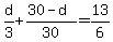 d%2F3%2B%2830-d%29%2F30=13%2F6
