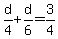 d%2F4%2Bd%2F6=3%2F4