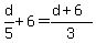 d%2F5%2B6=%28d%2B6%29%2F3