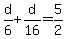 d%2F6%2Bd%2F16=5%2F2