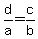 d%2Fa+=+c%2Fb