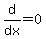 d%2Fdx+=+0