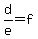 d%2Fe+=+f