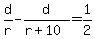 d%2Fr-d%2F%28r%2B10%29=1%2F2