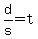 d%2Fs+=+t
