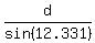 d%2Fsin%2812.331%29