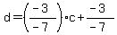 d=%28%28-3%29%2F%28-7%29%29c%2B%28-3%29%2F%28-7%29