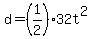 d=%281%2F2%2932t%5E2