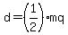 d=%281%2F2%29mq