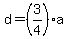 d=%283%2F4%29a