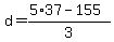 d=%285%2A37-155%29%2F3