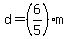 d=%286%2F5%29m