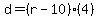 d=%28r-10%29%2A%284%29