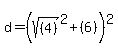 d=%28sqrt%28%284%29%29%5E2%2B%286%29%29%5E2%29%29