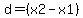 d=%28x2-x1%29%B2%2B%28y2-y1%29%B2