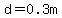 d=+0.3m+