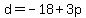 d=-18%2B3p