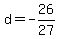 d=-26%2F27
