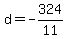 d=-324%2F11