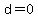 d=0