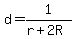 d=1%2F%28r%2B2R%29