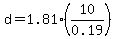 d=1.81%2A%2810%2F0.19%29