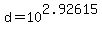 d=10%5E2.92615