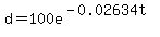 d=100e%5E%28-0.02634t%29