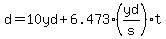 d=10yd%2B6.473%28yd%2Fs%29%2At