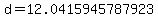 d=12.0415945787923