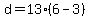 d=13%286-3%29