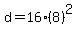 d=16%288%29%5E2