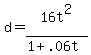 d=16t%5E2%2F%281+%2B.06t%29