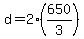 d=2%28650%2F3%29