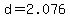 d=2.076