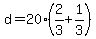d=20%282%2F3%2B1%2F3%29