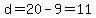 d=20-9=11