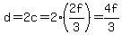 d=2c=2%2A%282f%2F3%29=4f%2F3