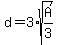 d=3%2Asqrt%28A%2F3%29