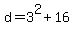 d=3%5E2%2B16