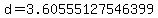 d=3.60555127546399