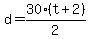 d=30%28t%2B2%29%2F2