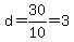 d=30%2F10=3