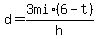 d=3mi%2Fh%2A%286-t%29