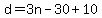 d=3n-30%2B10