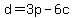 d=3p-6c