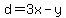 d=3x-y