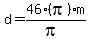 d=46%28pi%29m%2F%28pi%29