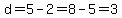 d=5-2=8-5=3
